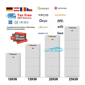 Dawnice batteriespeicher solar PV 10kw Bateria de Iões de Lítio Compatível com sungrow Deye Srne Megarev Inversor