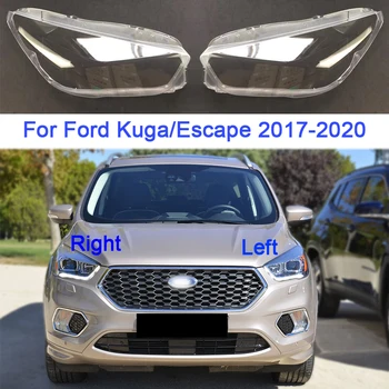Para A Ford Kuga Escapar 2017 2018 2019 2020 Farol Tampa Transparente Farol Shell De Faros Delanteros Cobrir Carro Accessoires