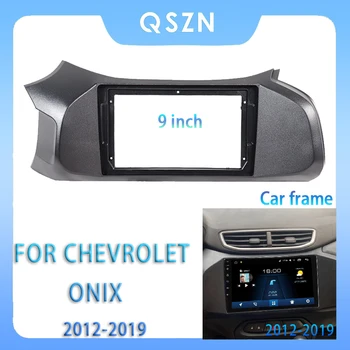 Para Chevrolet Onix 2012-2019 de 9 Polegadas auto-Rádio Fáscia Android MP5 Player Painel de Revestimento Moldura 2Din Unidade de Cabeça Estéreo Traço Tampa