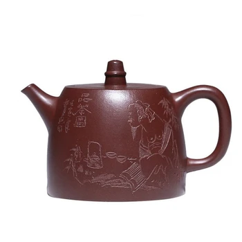 160ml Chinês Yixing Roxo Argila, Bules de chá de Artistas Famosos Artesanal de Chá de Panela Minério Cru Dragão de Sangue de Areia Chaleira Zisha Conjunto de Chá Teaware