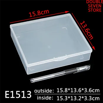 Dentro 15.3*13.2*3.3 cm PP Retângulo de Plástico Caixa de Embalagens de caixa caixa caixa translúcida