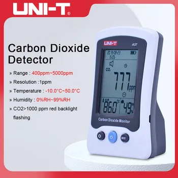 UNIDADE A37 Digital de Dióxido de Carbono Detector de 400 5000PPM Laser de Qualidade do Ar Monitor de Acompanhamento Verificador da Detecção de CO2
