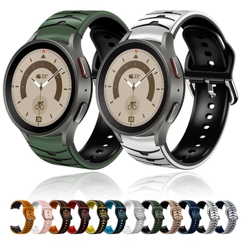 Pulseira de Silicone Para Samsung Galaxy Watch 5/4 44mm 40mm 5 Pro 45mm Bracelete Pulseira Para o Galaxy Watch 4 Clássico 46mm 42mm Correa