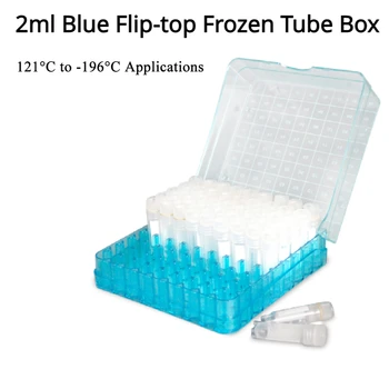 Biosharp 81 Buracos Azuis Flip-top Laboratório de 2ml de Plástico Congelamento Caixa Congelador Caixas de Ácido e Alcalóide-resistente Numérica de Numeração