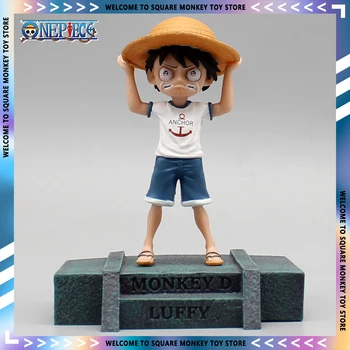 9cm de Uma Peça de Figuras de Anime Luffy Estatueta do Chapéu de Palha a Luffy Figura Gk Pvc Estátua Modelo de Bonecas Colecionáveis Quarto Decora Enfeite Brinquedo