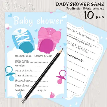 O Banho do bebé e Previsão de Conselhos de Cartas Envolvente Jogo de Género Revelar e Festas de Aniversário