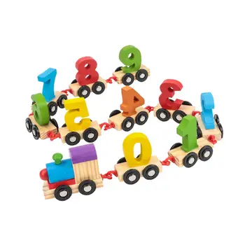 Número de Trem Contagem Digital de Reconhecimento de Trem Montessori para Crianças, Bebês, Meninos e Meninas De 1 A 2 de 3 Anos de Idade, Presente de Aniversário