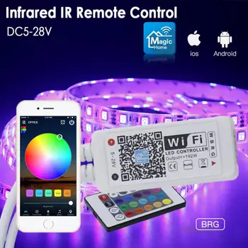 Mini RGB compatível com bluetooth Controlador DC 5V 12V 24V Música Controlador LED Faixa de Luz Controlador De LED Strip RGB