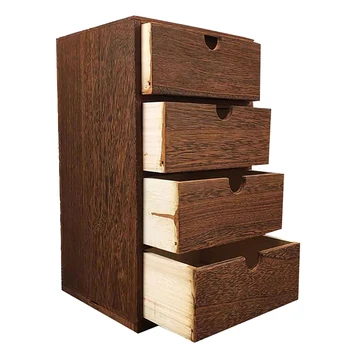 Caixa de madeira Gaveta de Armazenamento Baú de Madeira com Gavetas Jóias Cosméticos Organizador do Office Caixa de Armazenamento C