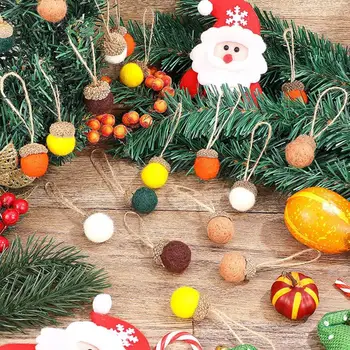 30PCS Bola de Natal Vermelha e Verde em Xadrez de Malha Bola Com pinhas Pendurar Enfeite de Árvore de Natal Bola Para Navidad Decorações de Natal