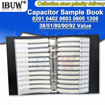 950PCS 2550PCS 4500PCS 0201 0402 0603 0805 1206 Capacitor exemplo de livro ibuw SMD Kit Sortido de 10uf 1nf 100pf 10nf