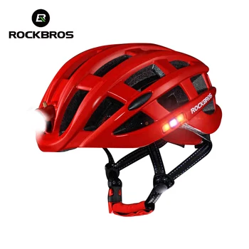 Rockbros oficial de Bicicleta Capacete de Moto Ultraleve Capacete Com Luz Integralmente moldado Montanha do Capacete de Segurança 49-62 cm