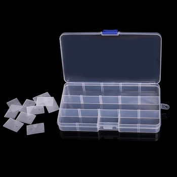 O componente de Armazenamento de Caixa de Plástico Organizador Ajustável Recipiente Removível, Grades de Caixas de ferramentas para Componentes Eletrônicos