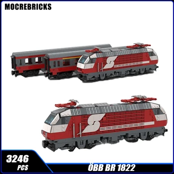 Alta Tecnologia Eurocity Trem de Passageiros MOC Bloco de Construção Intercity Locomotiva Elétrica Transporte Conjunto de Montagem do Modelo de Menino de Tijolo Brinquedos