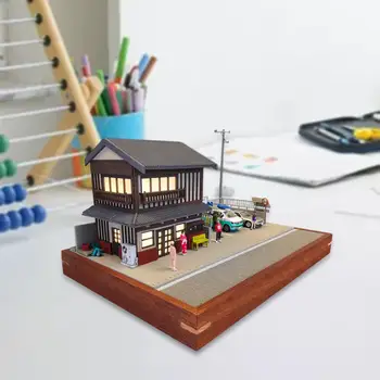 1/64 a Construção de modelos de Casa de Artesanato para as Micro Paisagens Decoração DIY Cena Layout