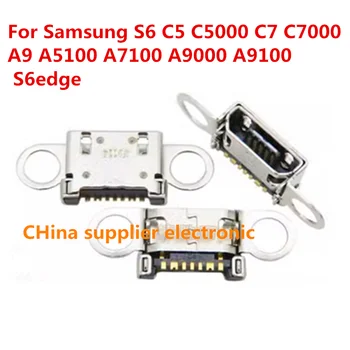 20pcs-200pcs Para Samsung S6 C5 C5000 C7 C7000 A9 A5100 A7100 A9000 A9100 S6edge de Carregamento USB Plugue do Conector Dock Porta de Soquete