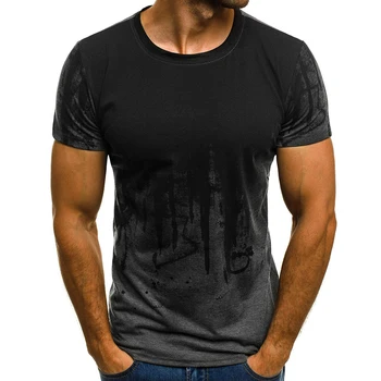 H064 Nova masculina de Manga Curta Moda de Rua Estilo T-shirt Camisa Casual Superior Homens T-shirt Senhoras Bonito Top Shirt