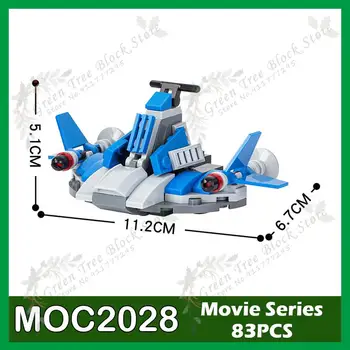 MOC2028 83PCS Interestelar Série Nave espacial Blocos de Construção Filme Sci-Fi de Tráfego de Aeronaves Modelo DIY Montagem de Tijolos de Brinquedos Para as Crianças