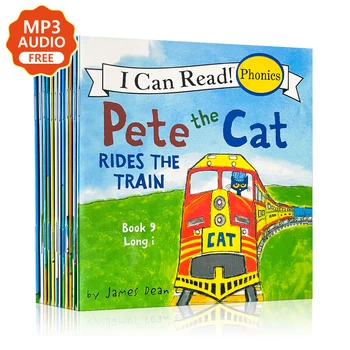 12 Pces O Pete Gato Conjuntos de Livros, Em inglês, as Crianças da História do Retrato de Livros de ensino de Bolso Livro de Leitura de Brinquedos para Meninos Meninas Xms Presente