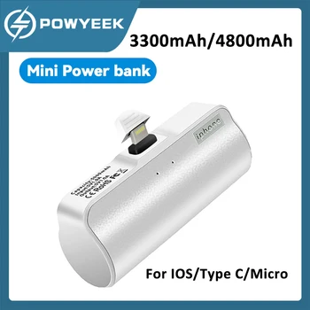 4800mAh Mini Banco de Energia Portátil de Carregamento Powerbank Sobresselentes do Telefone Externo Banco de Bateria Para iPhone 14 13 12 Pro Max Samsung Xiaomi