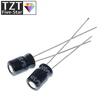 TZT 50PCS Superior de qualidade 50V10UF 5*7mm 10UF 50V 5*7 capacitor Eletrolítico