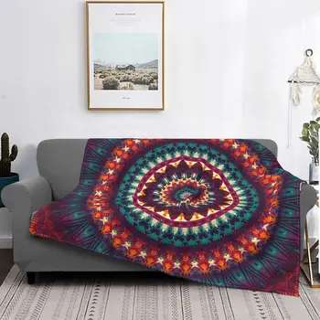 Mandala Cobertor de Flanela Impresso Tribal Cigano Natureza Hippie Multi-função Soft Jogar Mantas para Sofá de Viagem Colcha