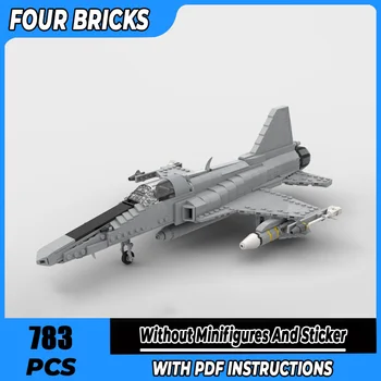 Série militar Moc Blocos de Construção 1:35 Escala de F-20 Tigershark Modelo de Tecnologia Lutador de Tijolos DIY Montagem de Brinquedos de Criança Presentes