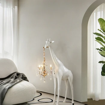 *Girafa Lâmpada de Assoalho Pós-Moderno francês Entrada LUX Sala de Exposições de Decoração de Lâmpada do Assoalho em Carpete Lâmpadas de Suporte da Lâmpada lâmpada de assoalho