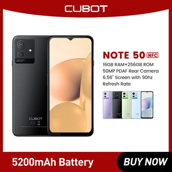 Cubot NOTA 50, Smartphone com 16GB de RAM(8GB+8GB Estendida), 256 gb de ROM, 6.56