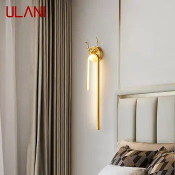 ULANI Moderno de Ouro, de Bronze da Lâmpada de Parede LED 3 Cores Criativo Elegante Candeeiro de Luz para a Vida em Casa de Cama de Quarto