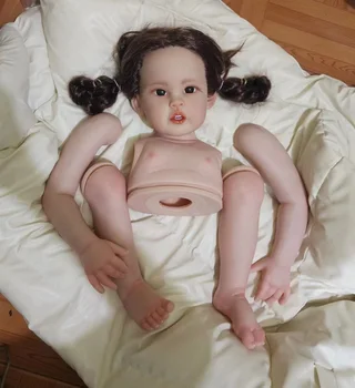 FBBD Personalizado Oferta Limitada 32polegadas Reborn Baby Doll Créssida Com Mão de raízes do Cabelo Pintado de Kits DIY Parte do Presente de Natal