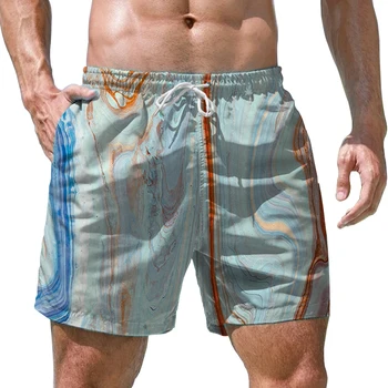 O verão dos Homens Novos Calções Cor de Floração de Impressão 3D Homens de Shorts Estilo Casual Homens de Shorts de Tendência de Moda masculina Calções de Praia