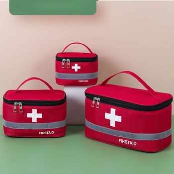 Kit de primeiros Socorros, Medicina Saco de Armazenamento Portátil ao ar livre Resgate Bolsa Família para Crianças de Grande Capacidade Médica de Armazenamento do Kit Organizador