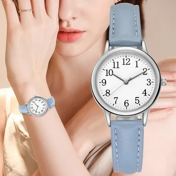 Pequeno Mostrador do Relógio para Mulheres Simples Moda de Relógios de senhora Fina Cinto de Couro de Quartzo Feminino relógio de Pulso das Mulheres Relógio Reloj Mujer