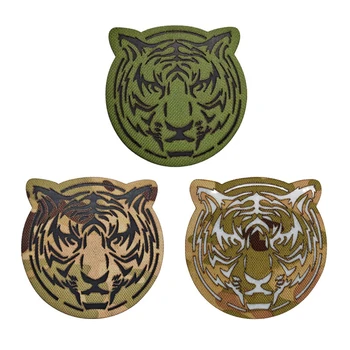 O Infravermelho Reflexivo Cabeça De Tigre Mata O Rei Mágico Adesivo Bonito Tigre Emblema Reflexiva Ir De Nylon, Pano De Adesivos De Três Cores