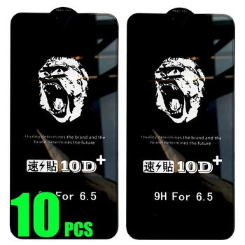 10pcs Super Velocidade 10D+ Vidro Temperado Completo Cola Protetor de Tela do Filme Para o iPhone 15 Pro Max 14 13 Mini 12 11 XR XS X 8 SE