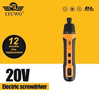 LYUWO Mini chave de Fenda Elétrica sem Fio, bateria de 1300mah Poder Broca, Multifuncional Desmontagem de Torque Ferramenta de Reparo