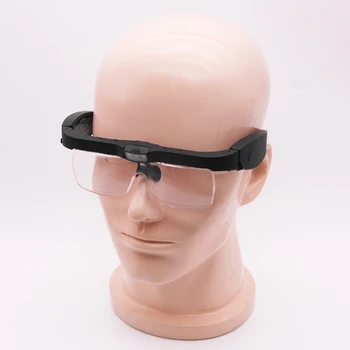 2.0 X 3.0 X 4.0 X Montagem de Cabeça Lupa Óculos Iluminado lentes Wearable lente de aumento para Leitura de Relógio Eletrônico de Reparação