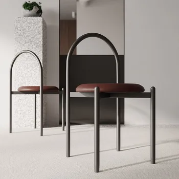Minimalista, Salão De Vento Home Cadeira De Jantar Escandinavos Criativo De Café De Lazer Cadeira De Aço Inoxidável Encosto De Cadeira De Fezes