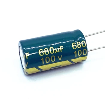 4pcs/muito alta frequência baixa impedância 100v 680UF capacitor eletrolítico de alumínio tamanho 16*25 680UF 20%
