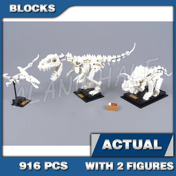916pcs Idéias Fósseis de Dinossauros 1:32 escala Tiranossauro Rex Esqueletos 11449 Modelo de Blocos de Construção Kits Compatível Com Tijolo
