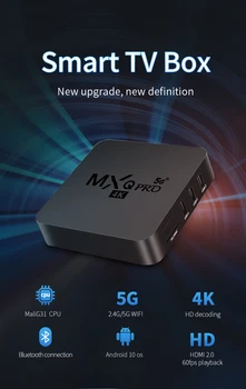Android 9.0 Smart TV Caixa de MXQpro RK3228 4K de Rede do Media Player uma CAIXA de TV Android 7.1 4GB a 32GB TV Set-Top Box
