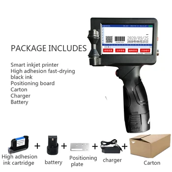 Portátil Smart Impressora Jato de tinta Portátil Automático de Impressora Codificação Máquina de Etiqueta de código de Barras QR Code Codificação Dispositivo