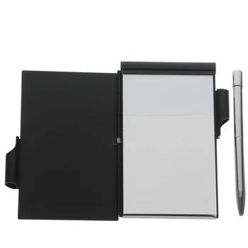 Pocket Note Pad de Alumínio Caderno Diário Caderno de capa Dura, Delicada e Elegante, Metal Pequeno Caderno Executivo, para o Office