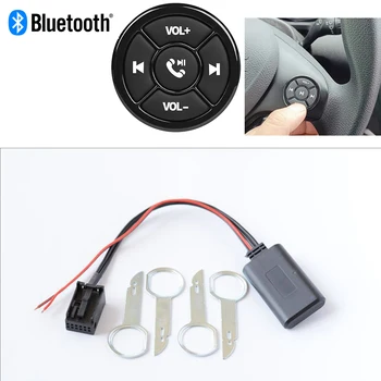 Para a Ford BL Caberver Fude_ Focus_ Mondeo_ de áudio Bluetooth, AUX de linha carro volante sem fio botão de música