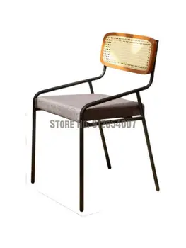 Nordic de meia-idade de Vime, Tecido Cadeira de Jantar Escritório Único Mobiliário Simples Cadeira para Trás Ins Líquido Vermelho Home Designer Cadeira de Jantar