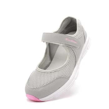2023 Moda Verão As Mulheres Plana Sapatos De Plataforma De Malha Respirável Casual Sapatos Mocassim Zapatos Mujer Senhoras Sapatos De Barco De Tênis