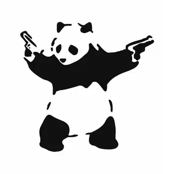 Dos desenhos animados do Panda Animal Vinil Adesivo Decalque Auto Janela do Carro Parede Amortecedor de Decoração/10X10CM