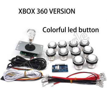 JL arcade kit de LED colorido botões + cópia sanwa joystick para PC Raspberry jogo de Xbox 360 arcade