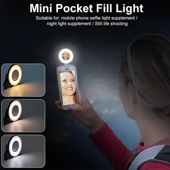 Mini Magnético Luz do Bolso para MagSafe iPhone Cubo LED Luz de Preenchimento com Clip de Vídeo Vlog Luz Magnética Telefone Selfie Luz de Preenchimento